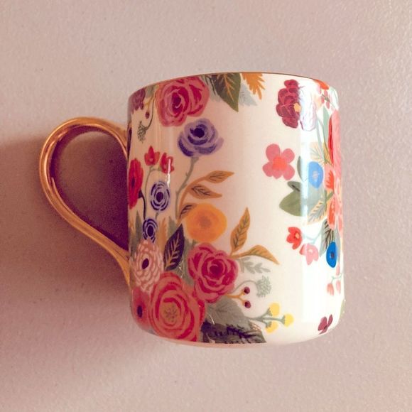 Rifle Paper Co. for Anthropologie Garden Party Monogram Mug Letter U - Picture 5 of 7